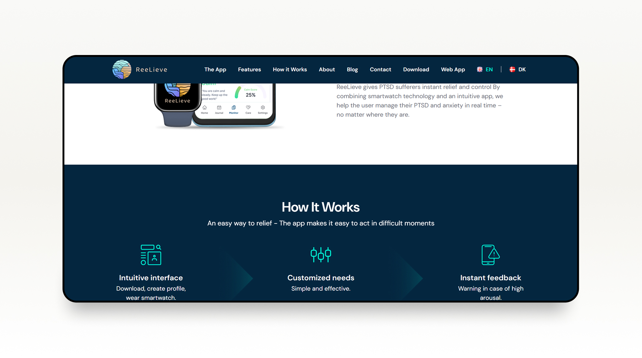 Reelieve Website — image 4 of 4